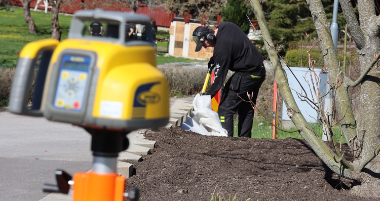 anläggning av utemiljö.