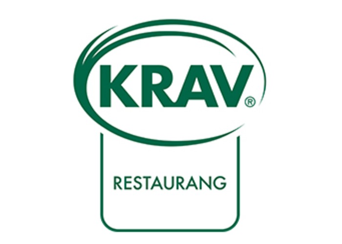 Logotype med texten "KRAV restaurang"